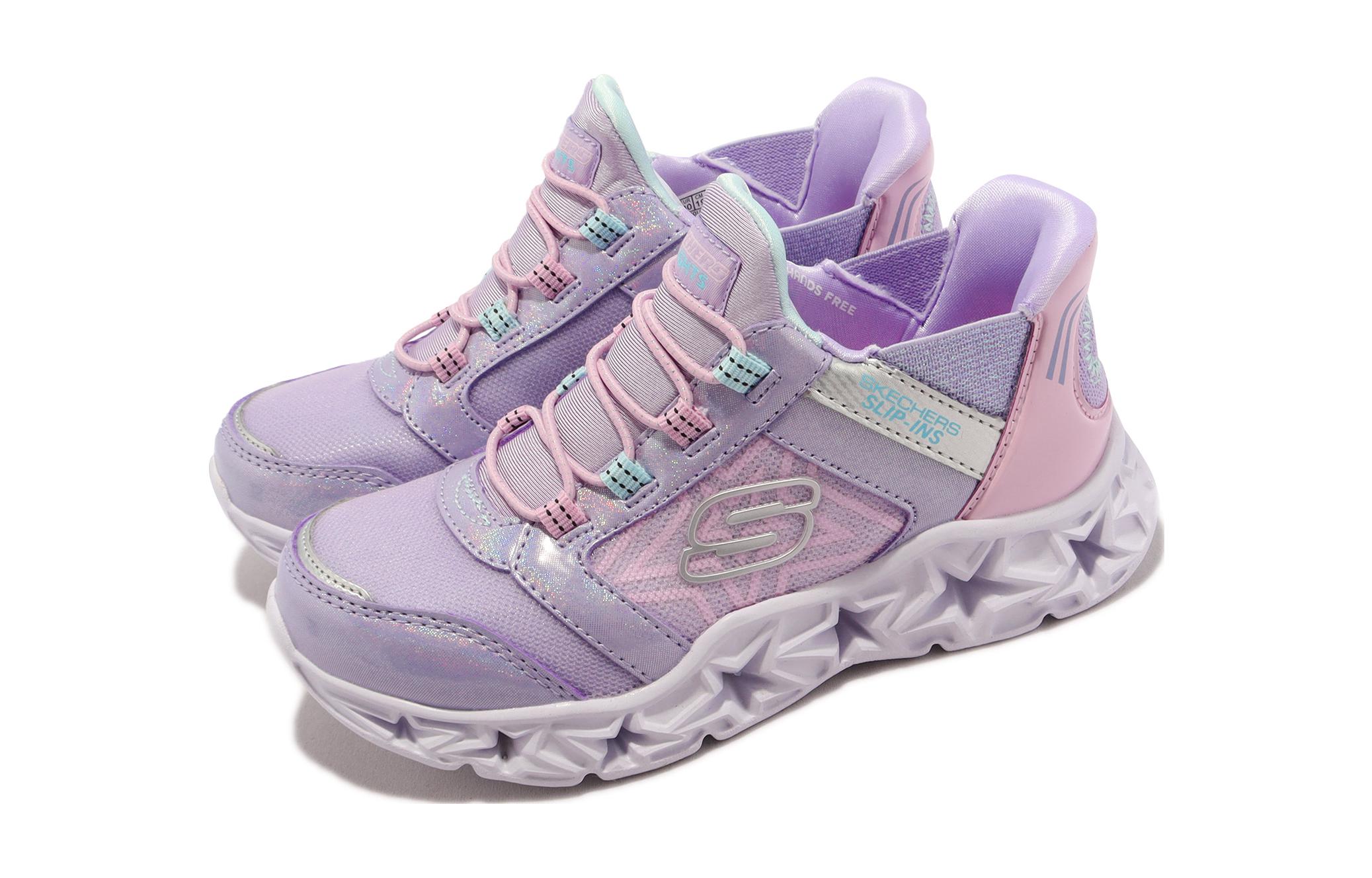 Детские кроссовки Skechers GALAXY LIGHTS (сиренево-розовые) — фото 3