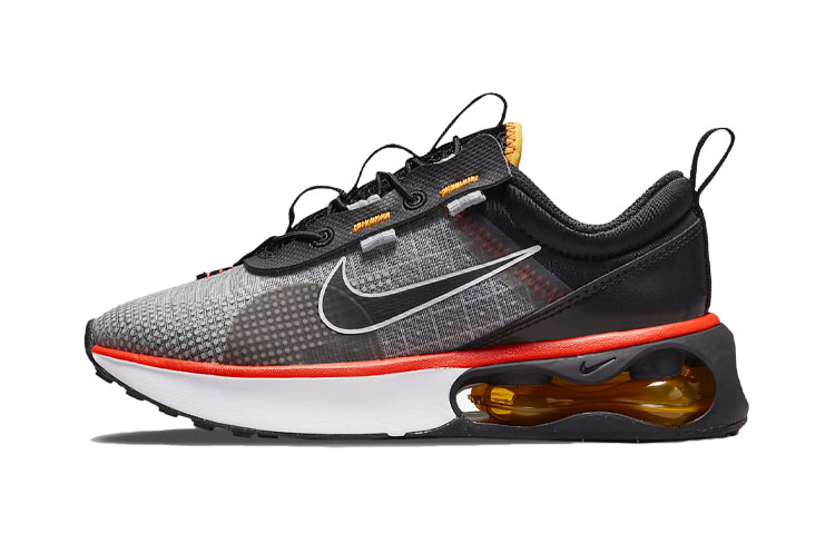 Nike Air Max 2021 Low-top Running Shoes Gray Red Small and Medium-sized Children