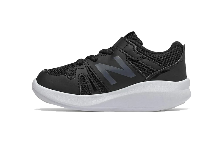 New Balance NB 570 Comfortable round toe, shock-absorbing, wear-resistant and breathable, low-top toddler shoes, black and white, infants and young children