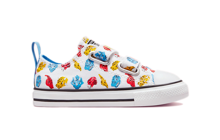 Детские кеды Converse Chuck Taylor All Star (бело-сине-желтые) — Белый / синий / жёлтый — фото 2
