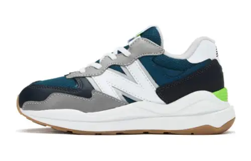 New Balance NB 5740 series breathable mesh, shock-absorbing and wear-resistant, low-cut children's running shoes, gray blue, children's style