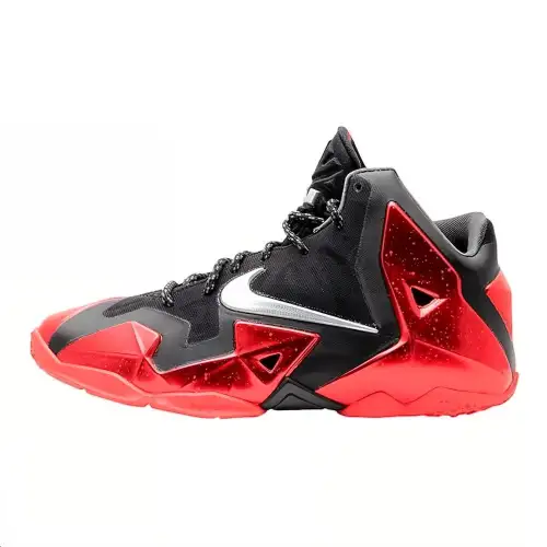 Nike Lebron 11 Low top Basketball Shoes Black Red Unisex