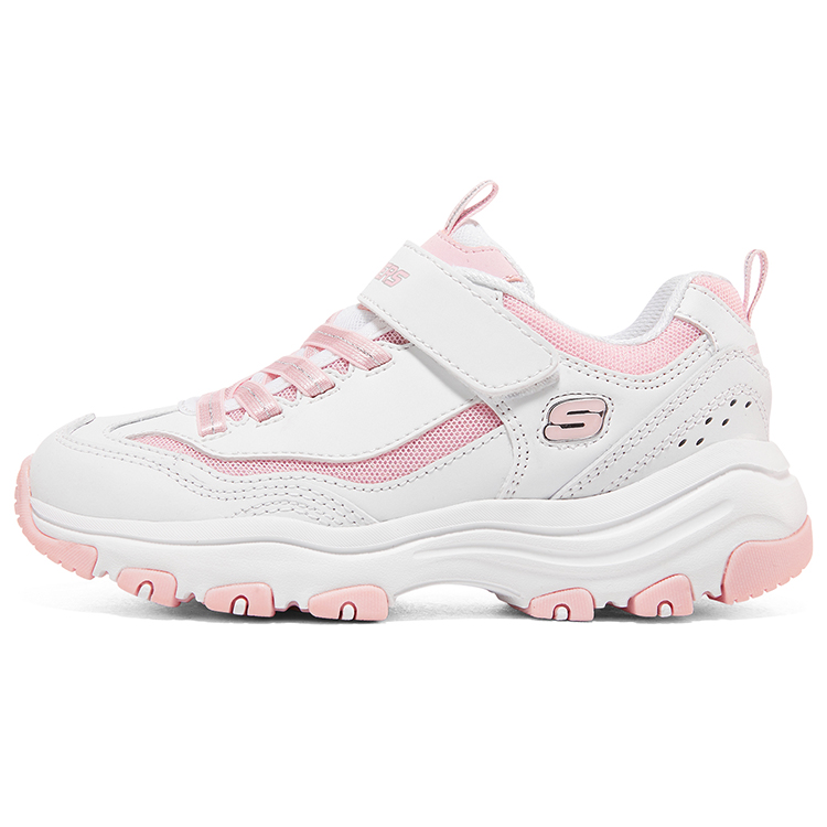 Детские кроссовки Skechers D'LITES (бело-розовые)