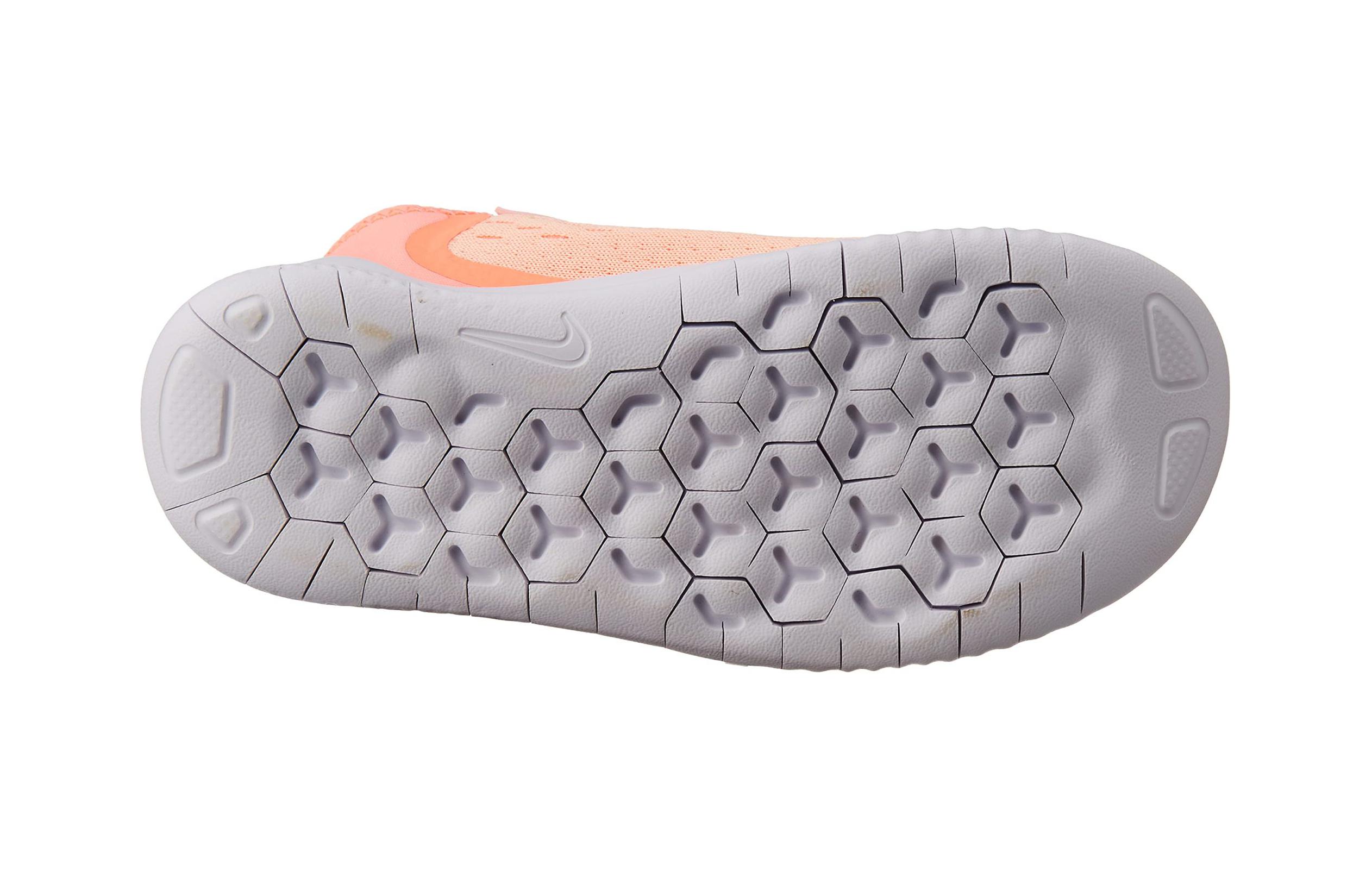 Детские кроссовки Nike Free RN (оранжево-белые) — Оранжевый / белый — фото 8