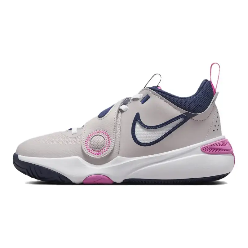 Nike Team Hustle D 11 Low top Basketball Shoes Gray Pink Blue Unisex