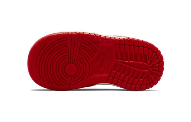 Детские кеды Nike Dunk (оранжево-белые) — Оранжевый / белый — фото 8