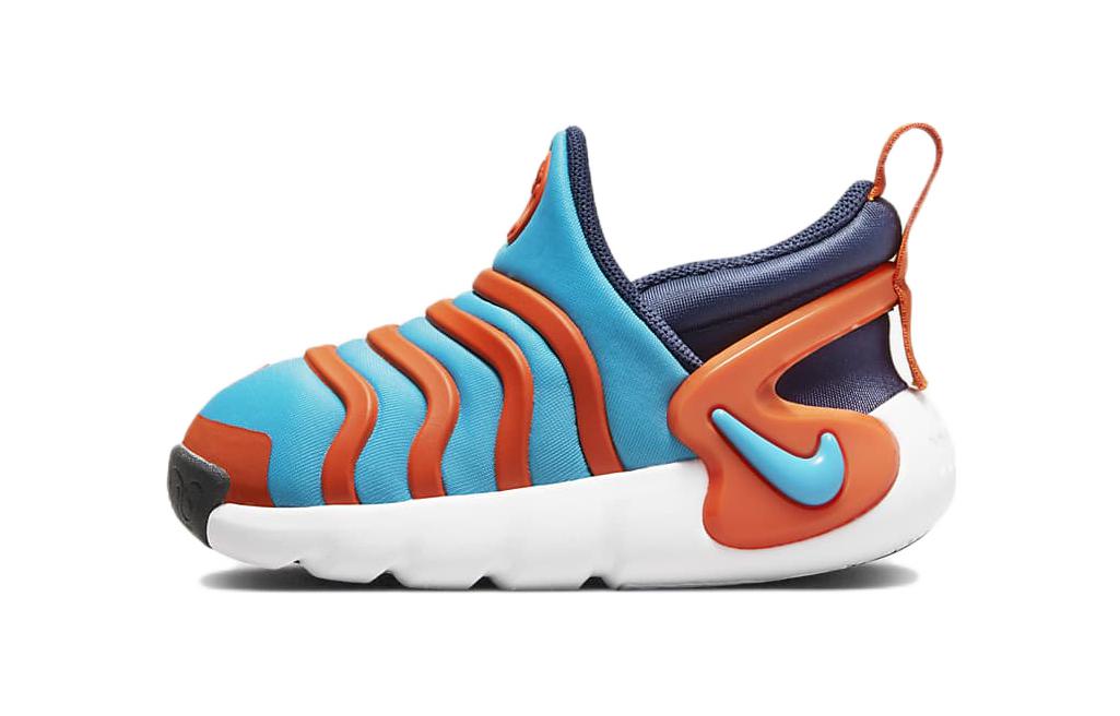 Детские кроссовки Nike Dynamo GO Flyease (сине-оранжевые)