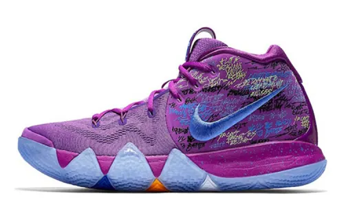 Nike Kyrie 4 Confetti Kyrie 4 cushioning Yuanyang GS mid-top basketball shoes purple yellow same style for men and women