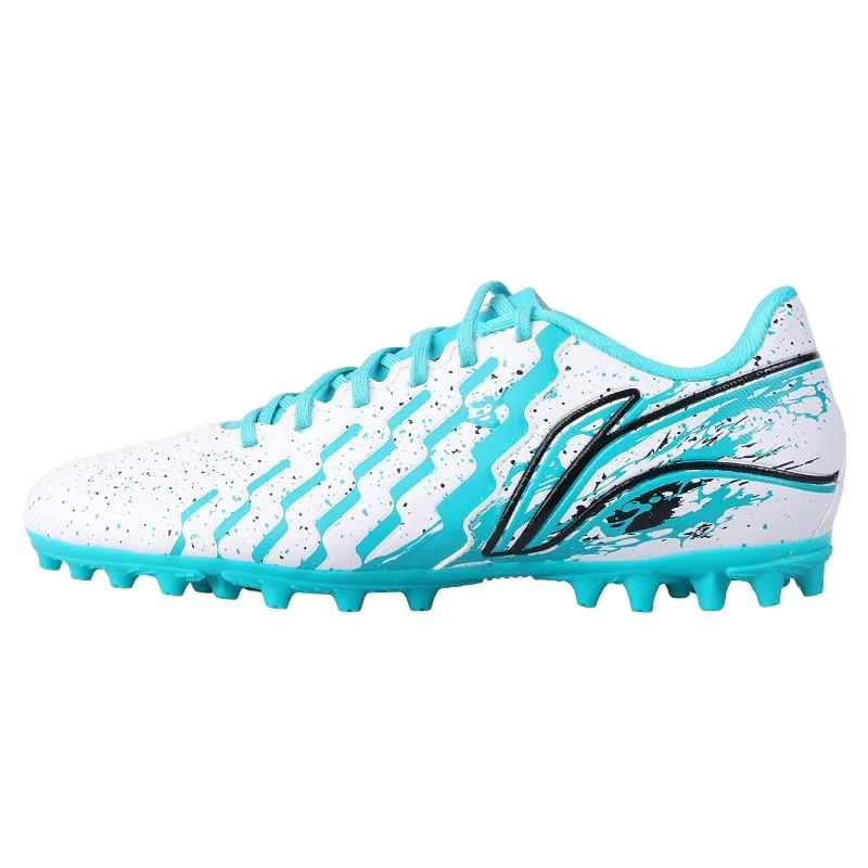 Li Ning YOUNG PU Polyurethane Slip Resistant, Abrasion Resistant, Breathable Low top Kids' Soccer Shoes
