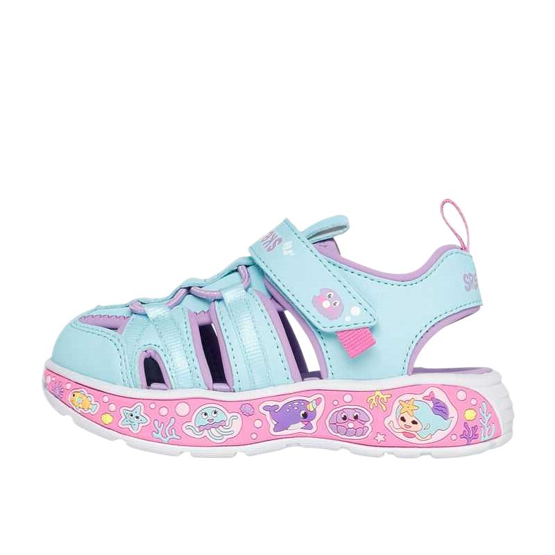 Детские сандалии Skechers Scene Splash - Cute Crew (светло-зеленые)