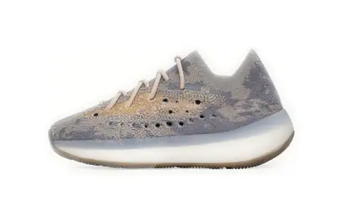 Adidas originals Yeezy Boost 380 comfortable and versatile wear-resistant low-top children's casual shoes gray small and medium-sized children