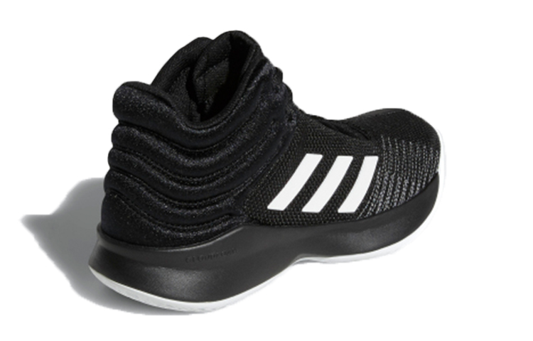 Детские кроссовки adidas Pro Spark 2018 K (черно-бело-серые) — фото 4
