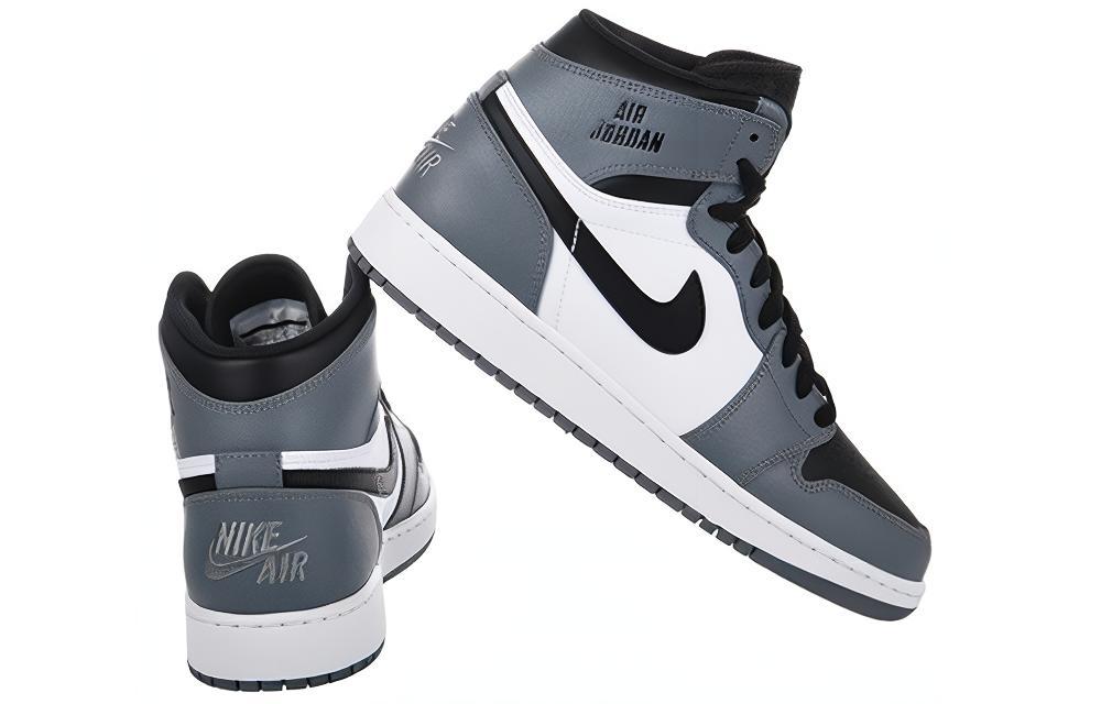Кеды Jordan Air Jordan 1 Retro High Rare Air (серые) — 酷灰/黑/白 — фото 7