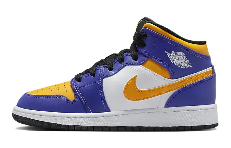 Jordan 1 Mid Lakers 2022 GS
