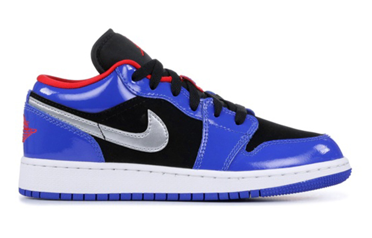 Кроссовки Jordan Air Jordan 1 Low (сине-черные) — Синий / чёрный — фото 3