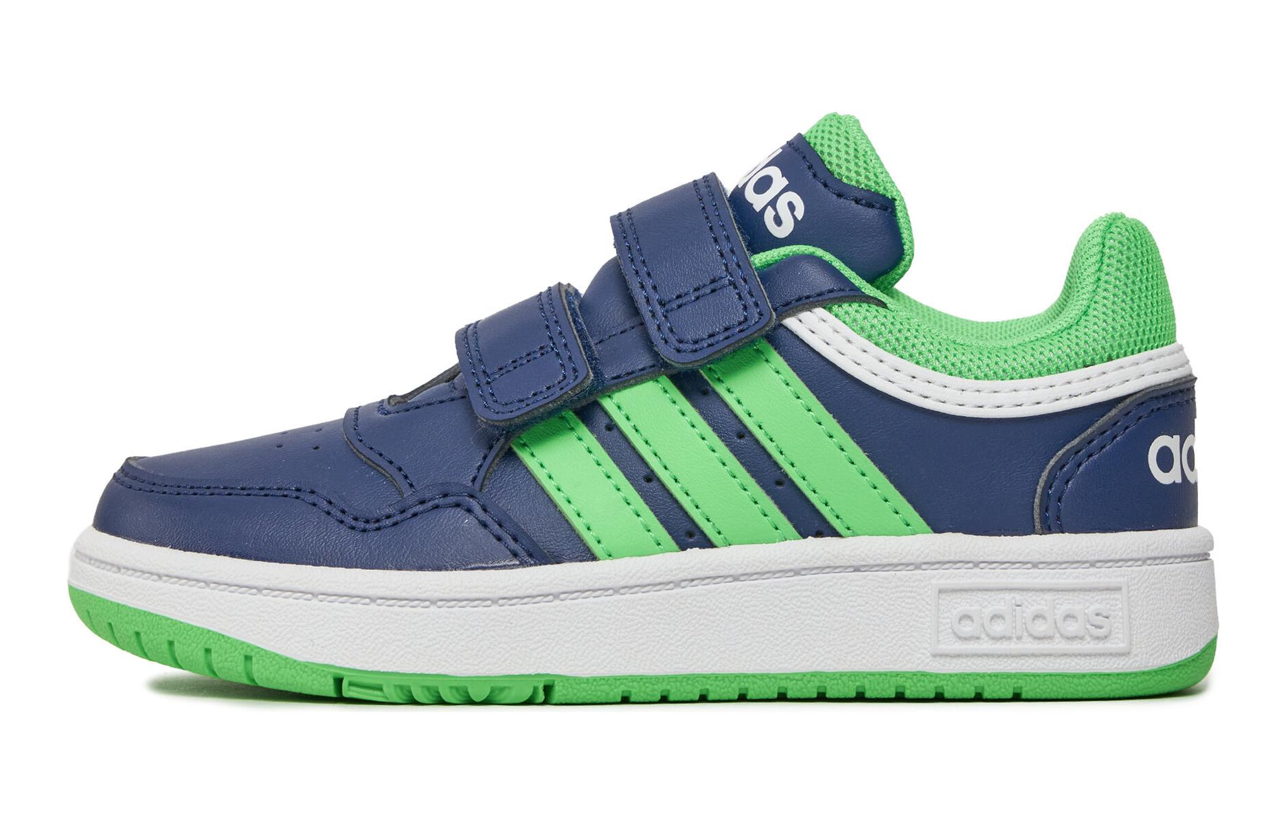 Детские кеды adidas neo Hoops 3.0 (сине-зеленые)