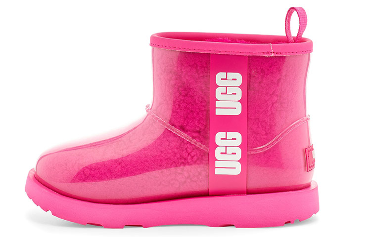 UGG CLASSIC CLEAR MINI II simple and fashionable wear-resistant waterproof and warm snow boots pink teenagers