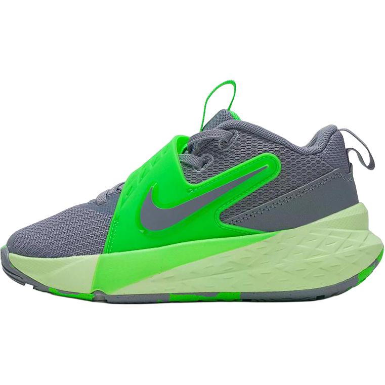 Детские кроссовки Nike Team Hustle D 12 (серо-зеленые)