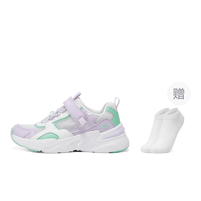 Женские кроссовки Skechers Kids Mesh Comfort (бело-фиолетовые)