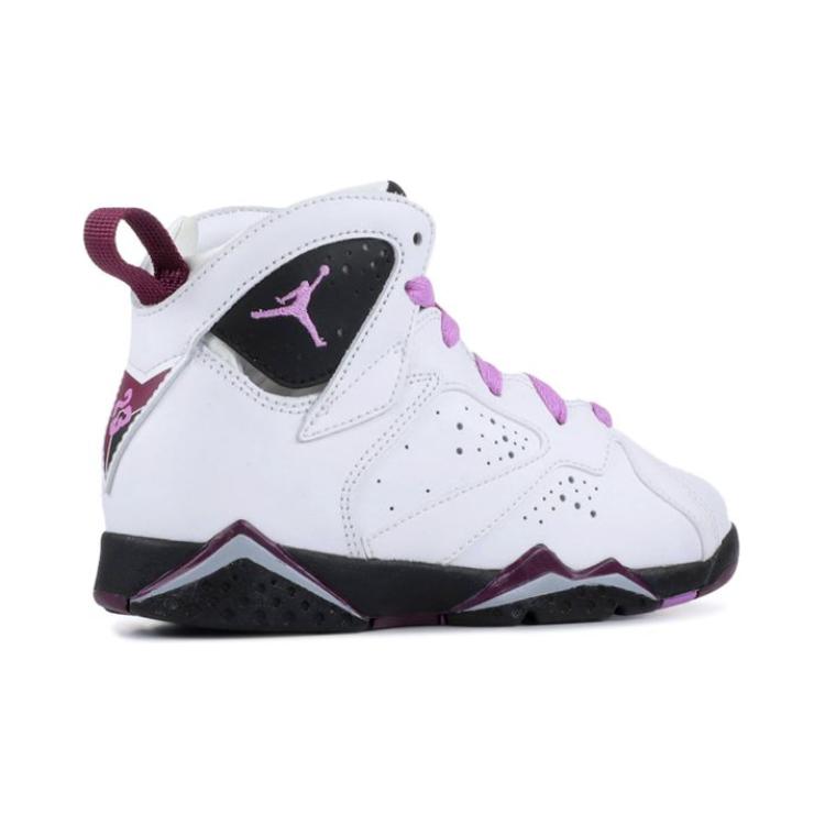 Детские кроссовки Jordan Air Jordan 7 Retro (бело-фиолетовые) — фото 4