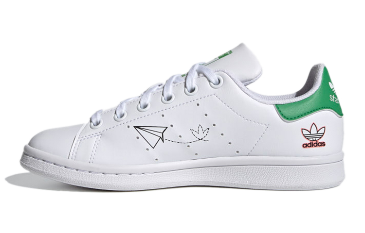 Кеды adidas Stan Smith J (бело-зеленые)