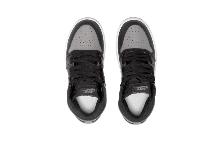 Кроссовки Jordan Air Jordan 1 (черно-серые) — Чёрный / серый — фото 6