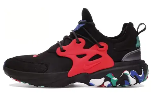 Nike React Presto Black Red Multicolor GS