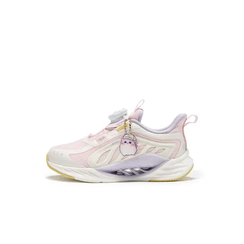 Xtep Hydrogen Wind 8.0 Hida Technology Professional Foot Care Wear-Resistant Breathable Lightweight Shock Absorption Low-top Children's Running Shoes Sail White Ice Cream Powder Children's Style