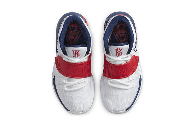 Детские кроссовки Nike Kyrie 6 “USA” (белый, синий, красный) — Белыйсинийкрасный — фото 6