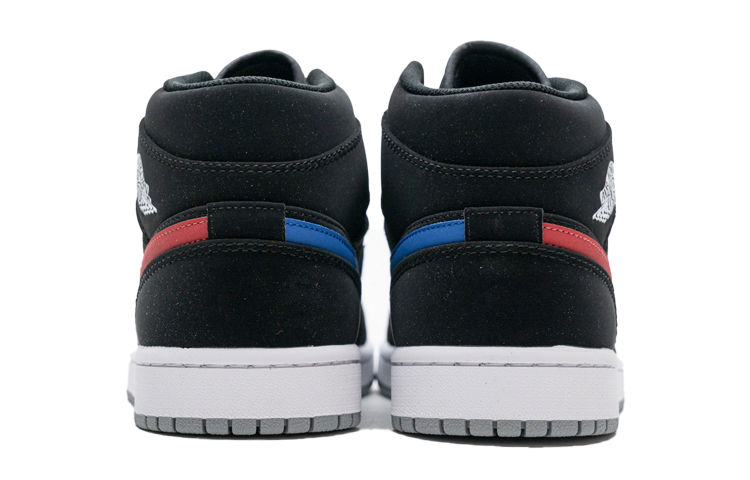 Унисекс кеды Jordan JordanAir Jordan 1 Mid (красно-сине-черные) — фото 6