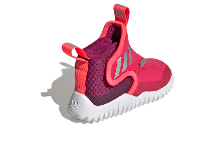 Детские кроссовки adidas (розовые с белым) — Розовый / белый / серебристый — фото 5