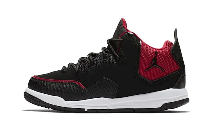 Jordan Courtside 23 Bred Comfortable Abrasion Resistant Breathable Mid top Vintage Basketball Shoes Black Red