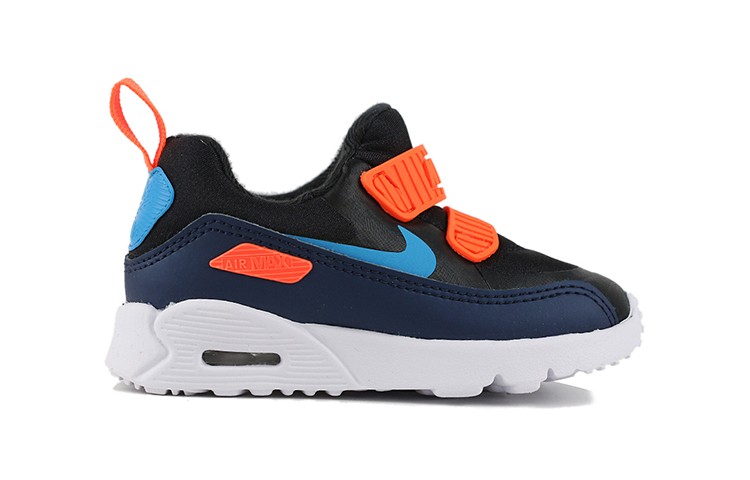 Детские кроссовки Nike Air Max Tiny 90 (черно-оранжевые) — Чёрныйоранжевый — фото 3
