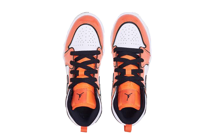Детские кроссовки Jordan Air Jordan 1 Mid SE (бело-оранжевые) — фото 4