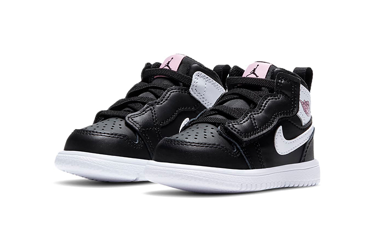 Кроссовки Jordan Air Jordan 1 Mid Alt (черно-бело-розовые) — Чёрный / белый / розовый — фото 4