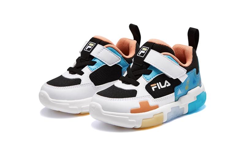 Детские кроссовки Fila KIDS (сине-оранжевые) — фото 4