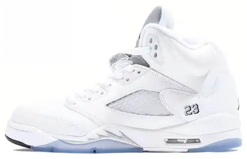 Jordan Air Jordan 5 Retro Metallic White High top Basketball Shoes White Silver 2015 Unisex
