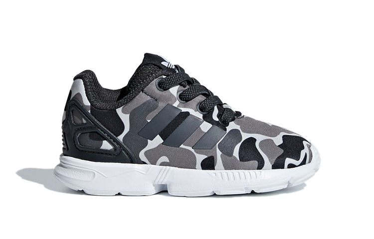 Детские ботинки adidas Originals ZX Flux (темно-серые) — фото 4
