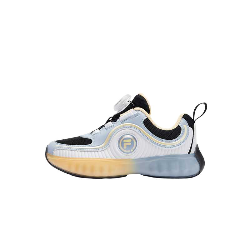 FILA KIDS BOA comfortable, durable, casual and simple children's running shoes black/sky blue children's style