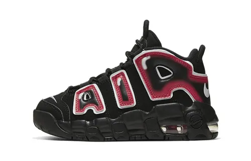 BP toddler Nike Air More Uptempo trendy and versatile mid-top sneakers black