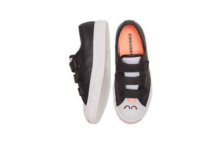Кеды Converse Jack Purcell (черно-бело-оранжевый) — фото 5