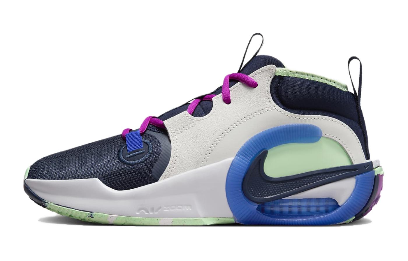 Nike Air Zoom Crossover 2 GS Mid top Basketball Shoes White Blue Unisex