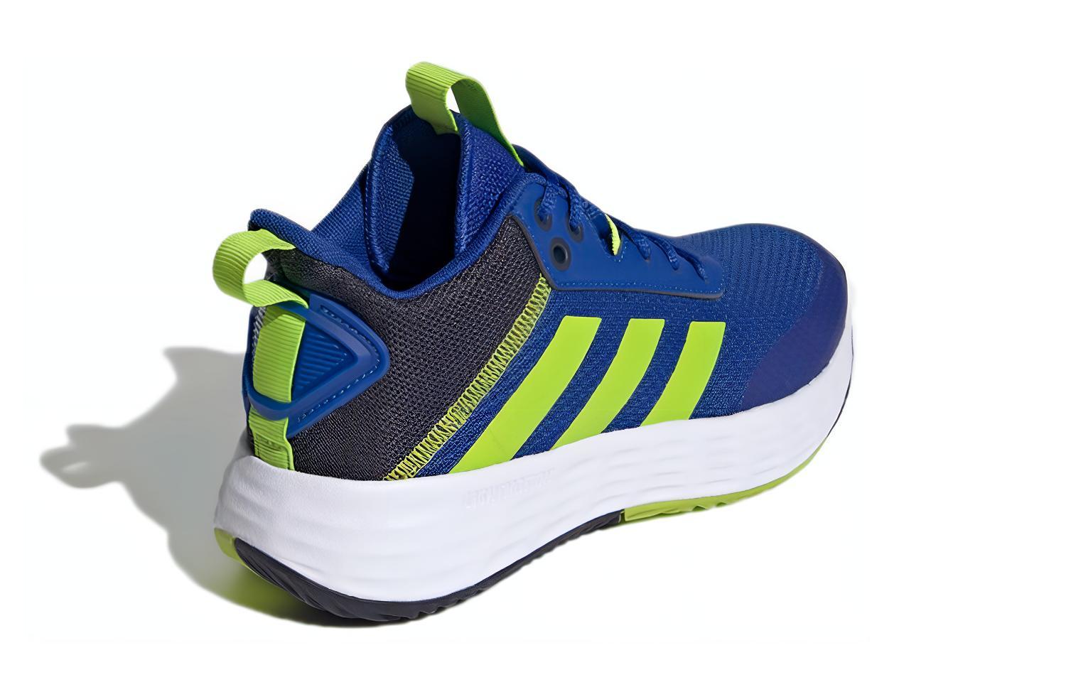 Детские кроссовки adidas OwnTheGame 2.0 K (сине-зеленые) — Синий / зелёный — фото 4