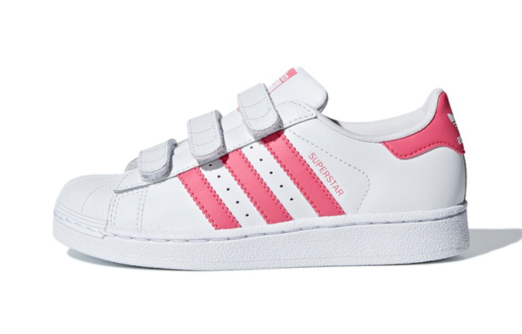 Кеды adidas Superstar CF (розово-белые)