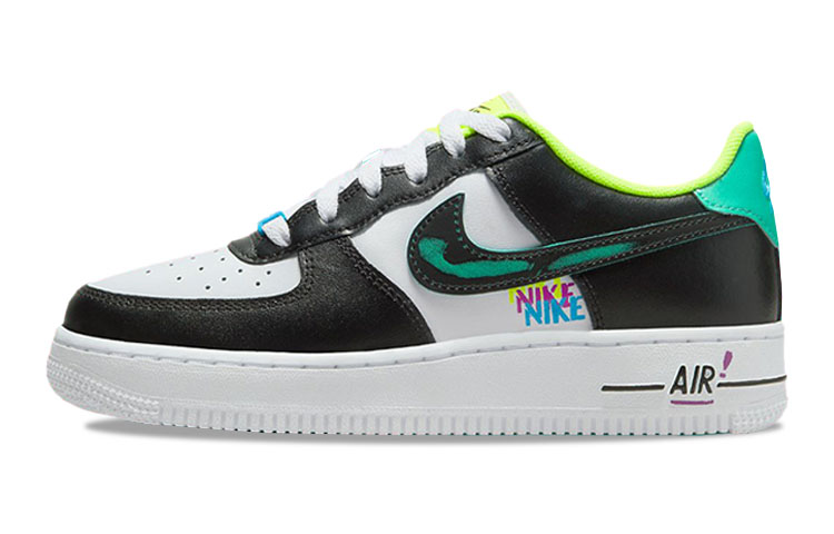 Кроссовки Nike NikeAir Force 1 Graffiti GS (черный / зеленый)