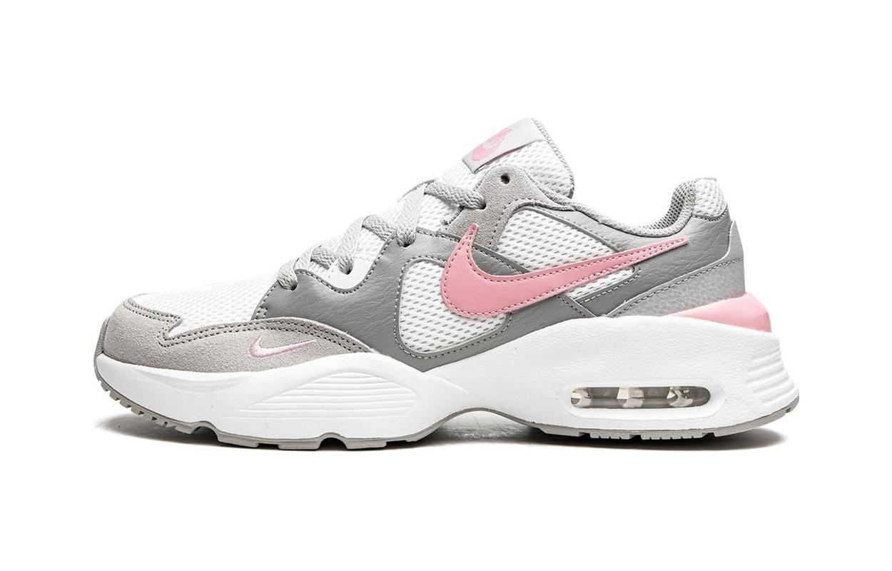 Детские кроссовки Nike Air Max Fusion (серо-бело-розовые)