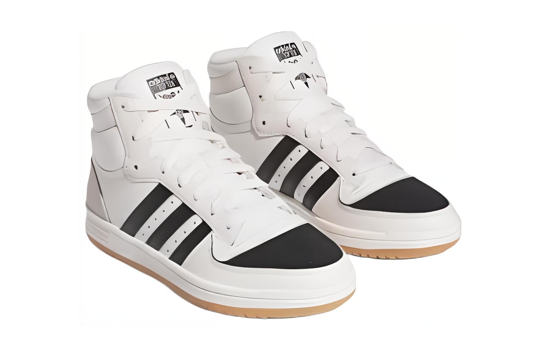 Детские кеды adidas Top Ten (бело-черные) — Белыйчёрный — фото 4