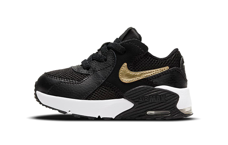Детские кроссовки Nike Air Max Excee (черно-бело-золотой)