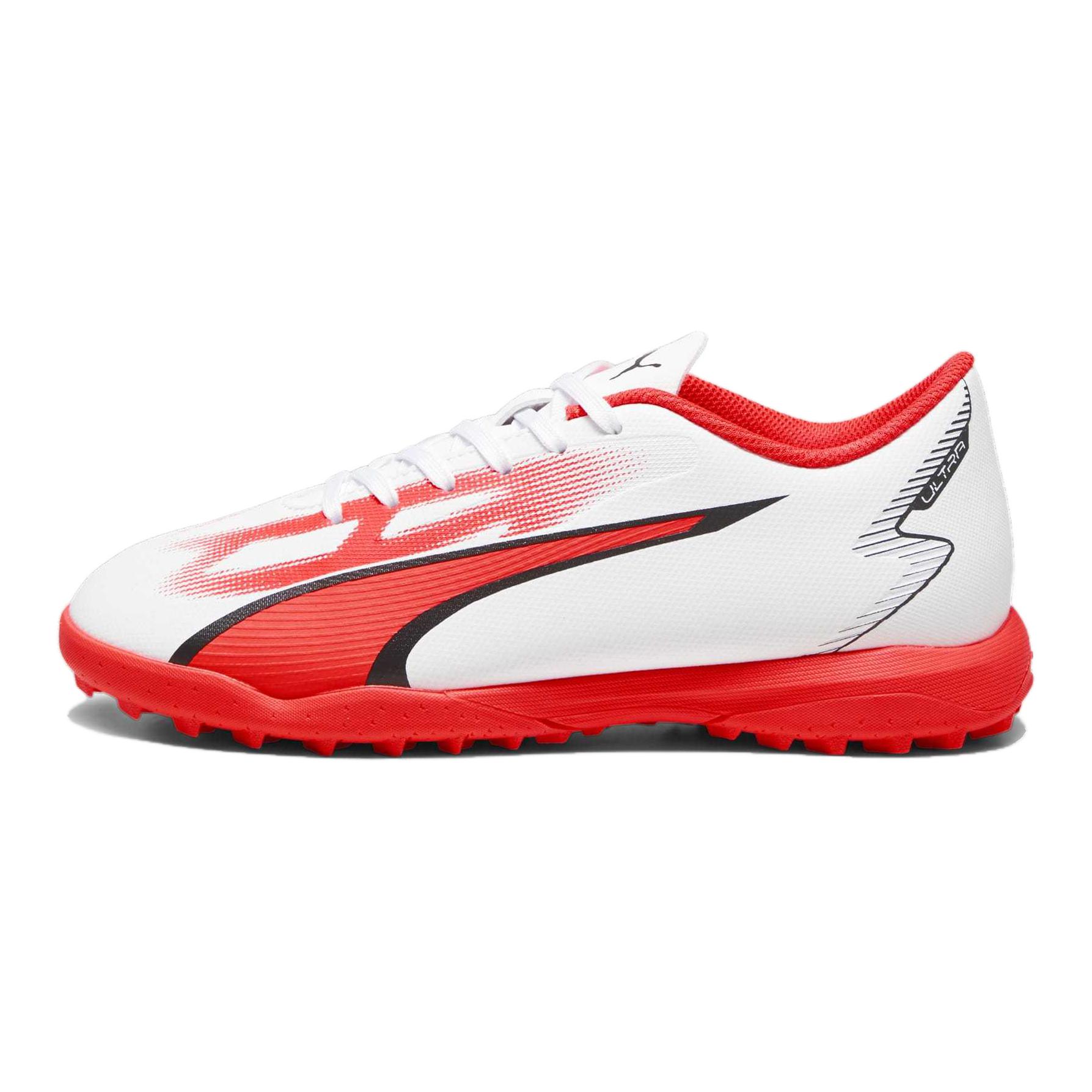 Детские бутсы PUMA Ultra Play ULTRA TT (бело-красно-черные)