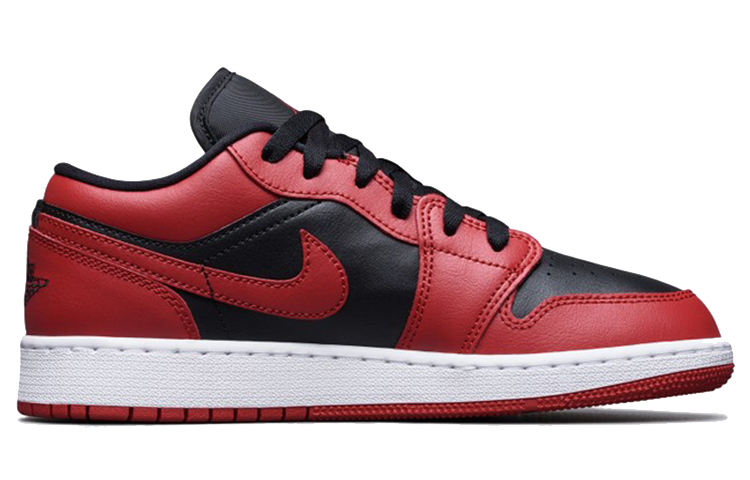 Кроссовки Jordan Air Jordan 1 Low (черно-красные) — Чёрныйкрасный — фото 4